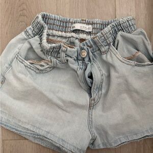 Zara Light Blue Jean Shorts